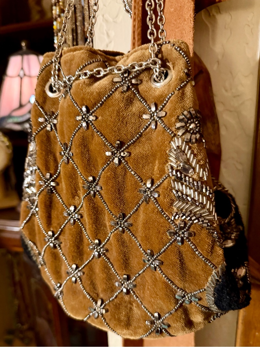 Free People Vintage Beaded Velvet Treasure Pouch - Picture 10 of 14